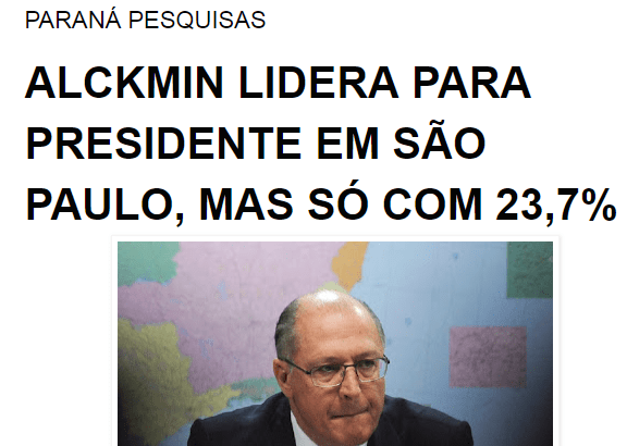 Papo de Peso divulga pesquisa realizada no Estado de São Paulo sobre a disputa eleitoral para Presidente do Brasil