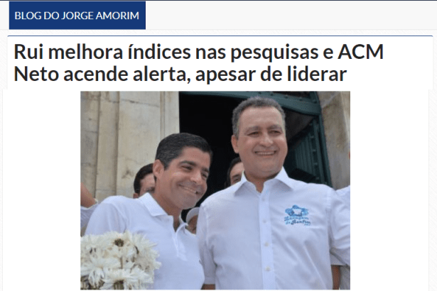 Blog do Jorge Amorim cita pesquisa realizada pela Paraná Pesquisas