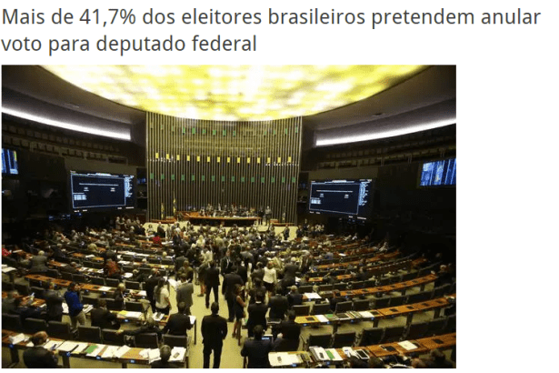Fala Petrolina divulga pesquisa realizado pela Paraná Pesquisas com a opinião dos brasileiros sobre o voto para Deputado Federal em 2018