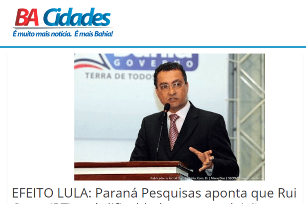 BA Cidades divulga entrevista realizada com o Diretor do Instituto Paraná Pesquisas