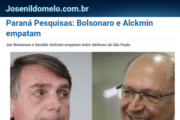 Josenildomelo divulga pesquisa realizada no Estado de São Paulo sobre a disputa eleitoral para Presidente do Brasil
