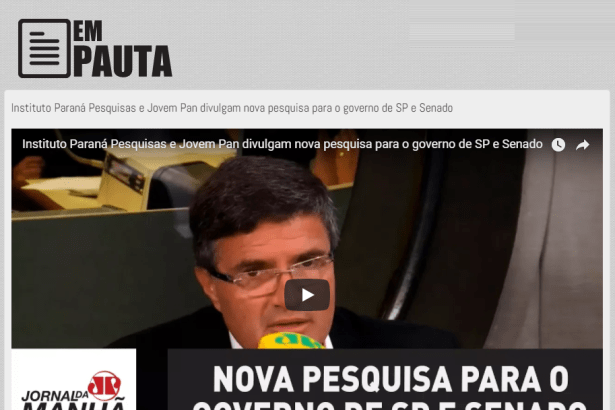 Portal Em Pauta divulga pesquisa realizada pela Paraná Pesquisas