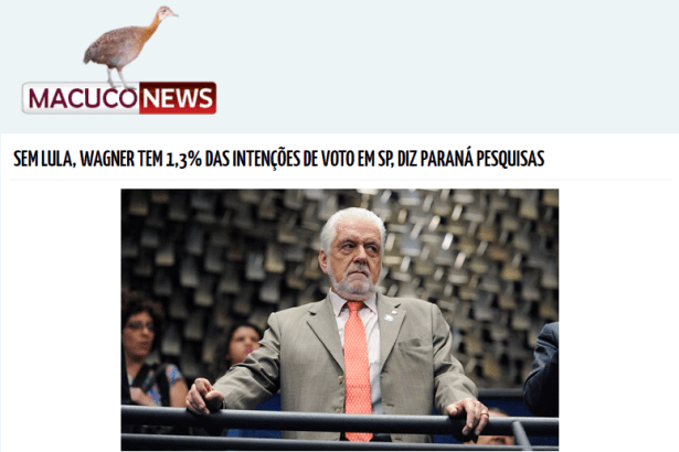 Portal Macuco News divulga pesquisa realizado no Estado de São Paulo pela Paraná Pesquisa