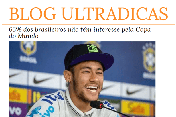 Blog Ultradicas divulga pesquisa nacional realizado pela Paraná Pesquisas com a opinião dos Brasileiros sobre a Copa do Mundo de 2018