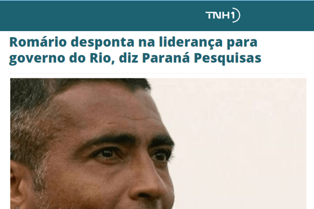TNH1 Notícias divulga pesquisa realizada no Estado do Rio de Janeiro sobre a disputa eleitoral para Governador do Estado
