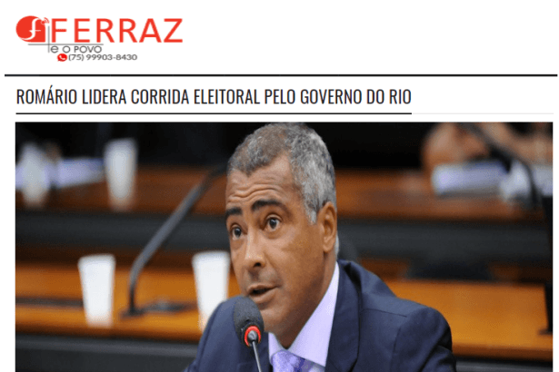 José Ferraz divulga pesquisa realizada no Estado do Rio de Janeiro sobre a disputa eleitoral para Governador do Estado