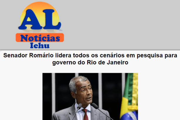 AL Notícias Ichu divulga pesquisa realizada no Estado do Rio de Janeiro sobre a disputa eleitoral para Governador do Estado
