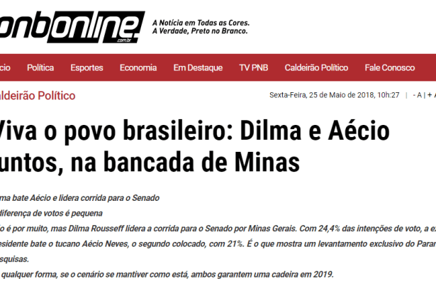PNB Online divulga pesquisa realizada no Estado de Minas Gerais sobre a disputa eleitoral para Senador(a)