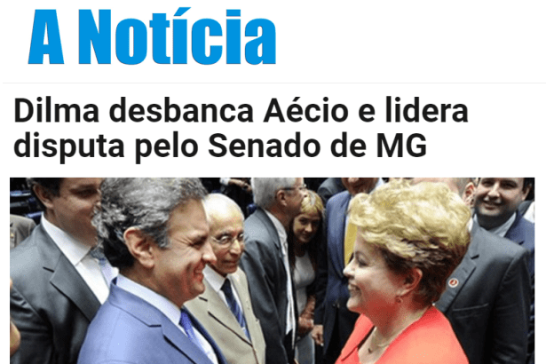 A Notícia divulga pesquisa realizada no Estado de Minas Gerais sobre a disputa eleitoral para Senador(a)