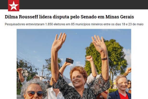 Portal PT divulga pesquisa realizada no Estado de Minas Gerais sobre a disputa eleitoral para Senador(a)