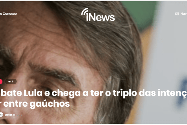Portal Instante News divulga pesquisa realizada no Estado do Rio Grande do Sul sobre a disputa eleitoral para Presidente do Brasil