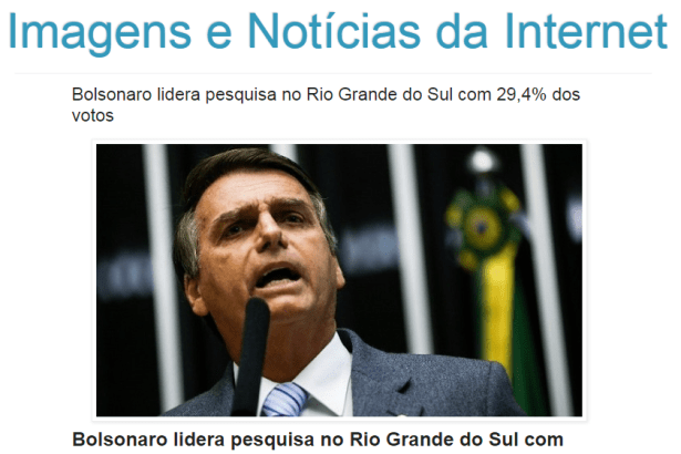 Blog Imagens e Notícias da Internet divulga pesquisa realizada no Estado do Rio Grande do Sul sobre a disputa eleitoral para Presidente do Brasil