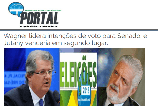 Portal Opinião Pública divulga pesquisa realizado pela Paraná Pesquisas