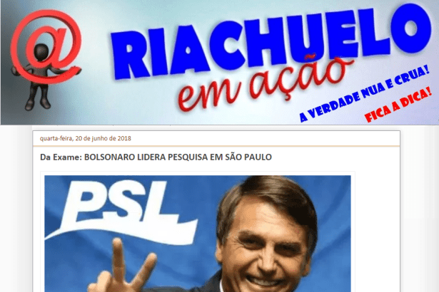 Riachuelo Em Ação divulga pesquisa realizada no Estado de São Paulo sobre a disputa eleitoral para Presidente do Brasil