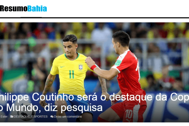 Portal Resumo Bahia divulga pesquisa nacional realizado pela Paraná Pesquisas com a opinião dos Brasileiros sobre a Copa do Mundo