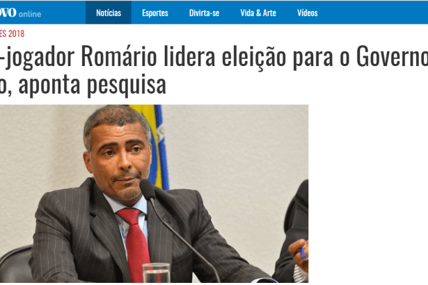 Portal O Povo divulga pesquisa realizada no Estado do Rio de Janeiro sobre a disputa eleitoral para Governador