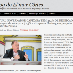 Blog do Elimar Côrtes divulga pesquisa realizada no Estado do Espírito Santo sobre a disputa eleitoral para Governador