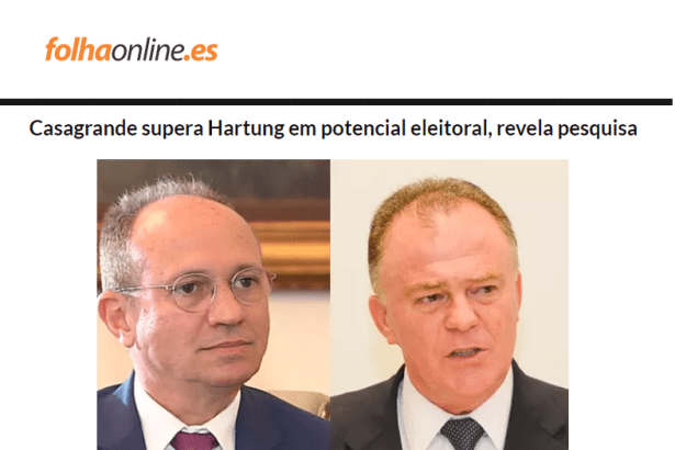 Folha Online.ES divulga pesquisa realizada no Estado do Espírito Santo sobre a disputa eleitoral para Governador