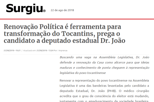 Portal Surgiu cita pesquisa realizada pela Paraná Pesquisas