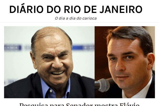 Diário do Rio de Janeiro divulga pesquisa realizada no Estado do Rio de Janeiro sobre a disputa eleitoral para Senador
