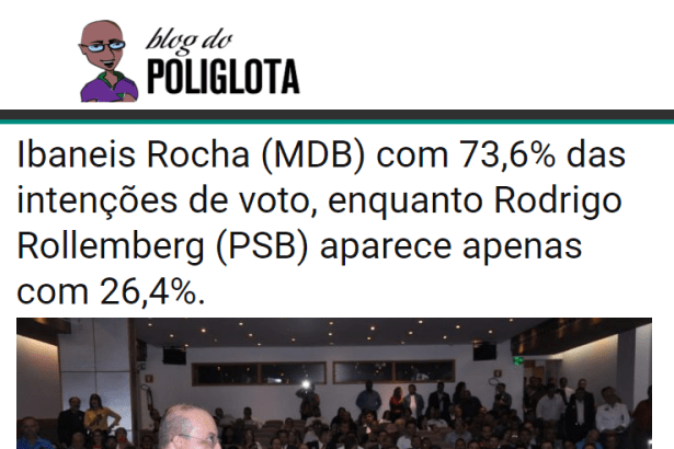 Blog do Poliglota divulga pesquisa realizado no Distrito Federal sobre o SEGUNDO TURNO das eleições para Governador