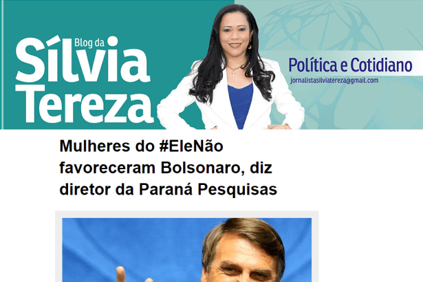 Blog da Sílvia Tereza divulga entrevista realizado com o Diretor do Instituto Paraná Pesquisas