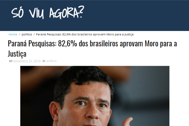 Blog Só Viu Agora cita pesquisa realizado pela Paraná Pesquisas