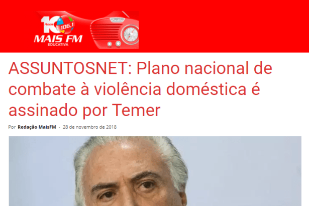 Portal Mais FM cita pesquisa realizado pela Paraná Pesquisas