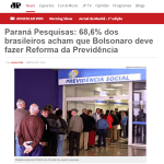 Jovem Pan divulga pesquisa realizado pela Paraná Pesquisas