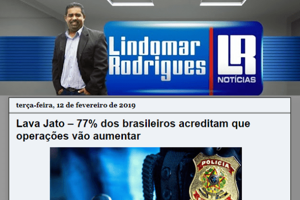 Lindomar Rodrigues divulga pesquisa nacional com a percepção do Brasileiro sobre a Operação Lava Jato