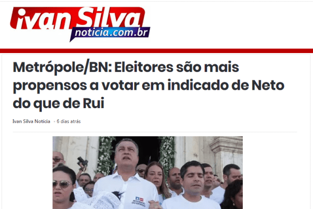 Ivan Silva Notícia cita pesquisa realizado pela Paraná Pesquisas