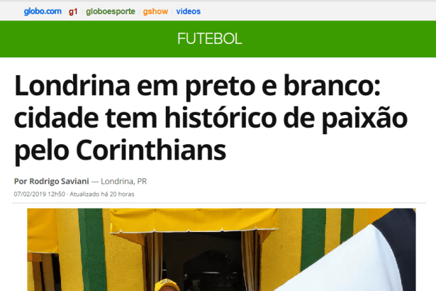 Globo.com cita pesquisa realizada pela Paraná Pesquisas