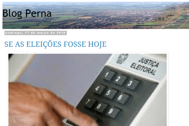 Blog Perna divulga entrevista realizado com o Diretor do Instituto Paraná Pesquisas