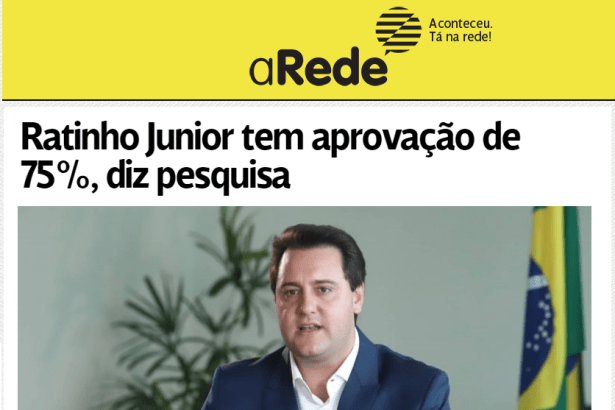 A Rede divulga pesquisa realizado pela Paraná Pesquisas sobre a administração do Governador do Paraná, Ratinho Junior