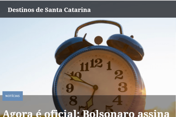 Portal Destinos de Santa Catarina divulga pesquisa nacional realizado pela Paraná Pesquisas sobre o fim do horário de verão