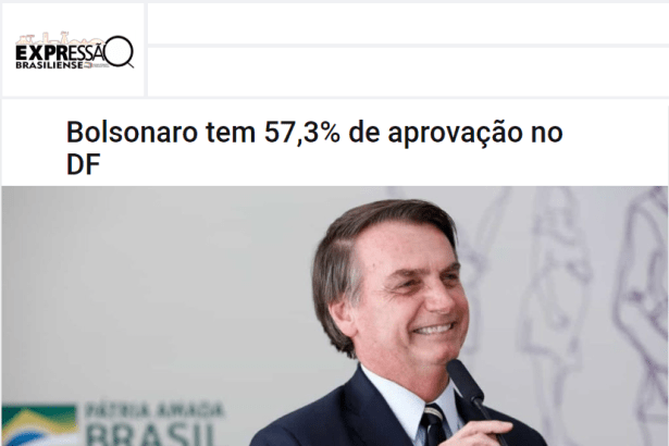 Expressão Brasiliense divulga pesquisa realizado no Distrito Federal sobre a administração do Presidente Jair Bolsonaro