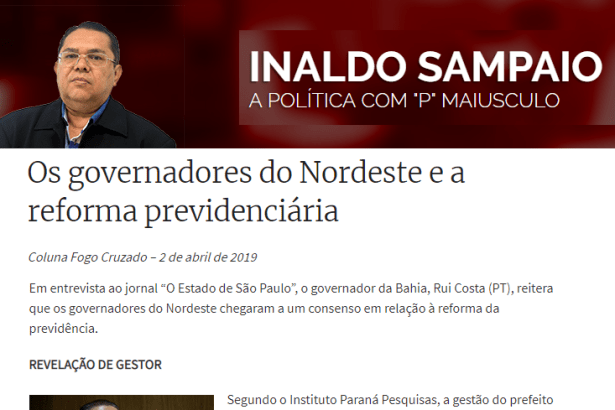 Inaldo Sampaio divulga pesquisa realizado pela Paraná Pesquisas sobre a administração do Prefeito de Belo Horizonte, Alexandre Kalil