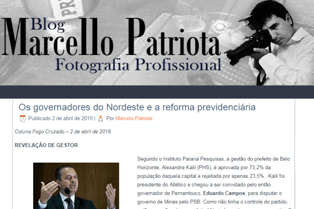 Blog do Marcello Patriota divulga pesquisa realizado pela Paraná Pesquisas sobre a administração do Prefeito de Belo Horizonte, Alexandre Kalil
