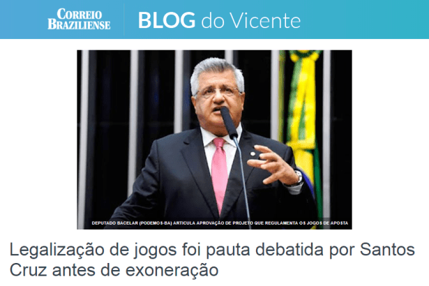 Correio Braziliense - Blog do Vicente divulga pesquisa realizada pela Paraná Pesquisas