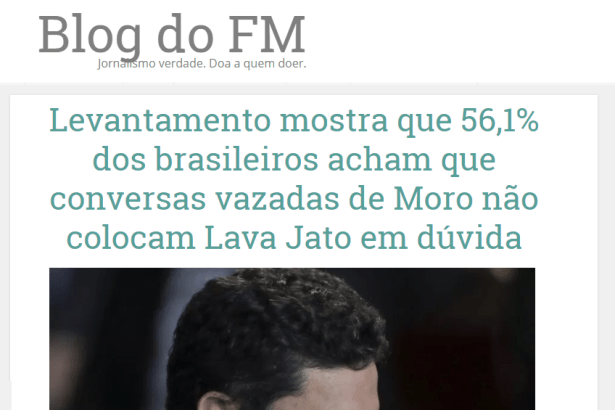 Blog Flavio Marinho divulga pesquisa nacional realizada pela Paraná Pesquisas sobre a Operação Lava Jato