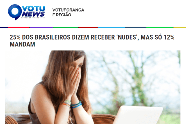 Portal Votu News divulga pesquisa nacional realizada pela Paraná Pesquisas sobre enviar e receber nudes