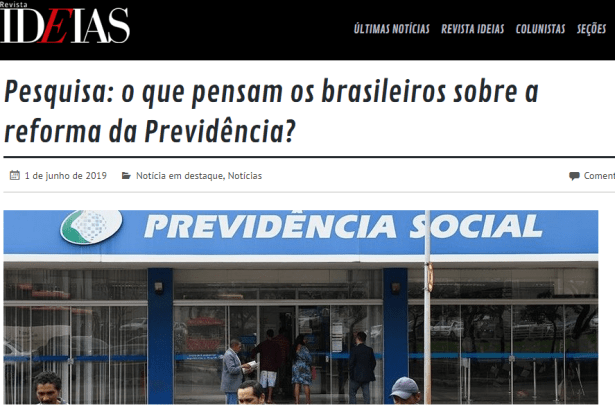 Revista Ideias divulga pesquisa realizado pela Paraná Pesquisas sobre a Reforma da Previdência