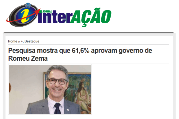 Jornal InterAção cita pesquisa realizada pela Paraná Pesquisas