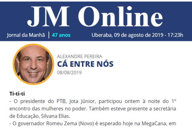 Portal Jornal da Manhã Online cita pesquisa realizada pela Paraná Pesquisas