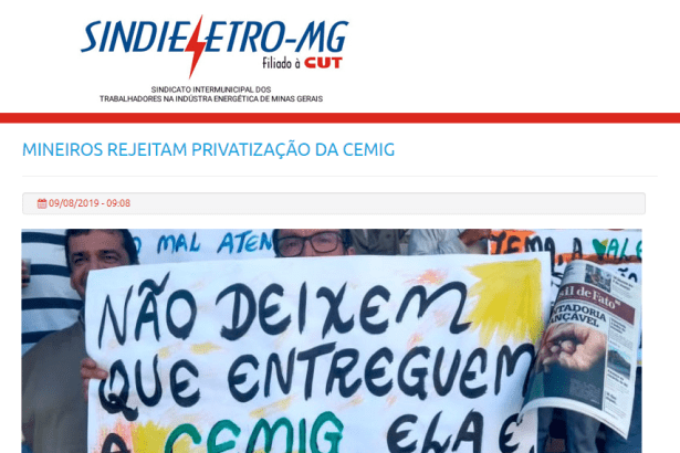 Portal Sindieletro-MG divulga pesquisa realizada pela Paraná Pesquisas