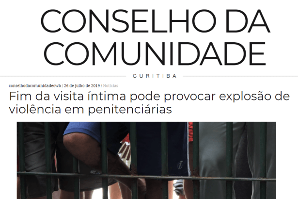 Portal Conselho da Comunidade divulga pesquisa realizada pela Paraná Pesquisas