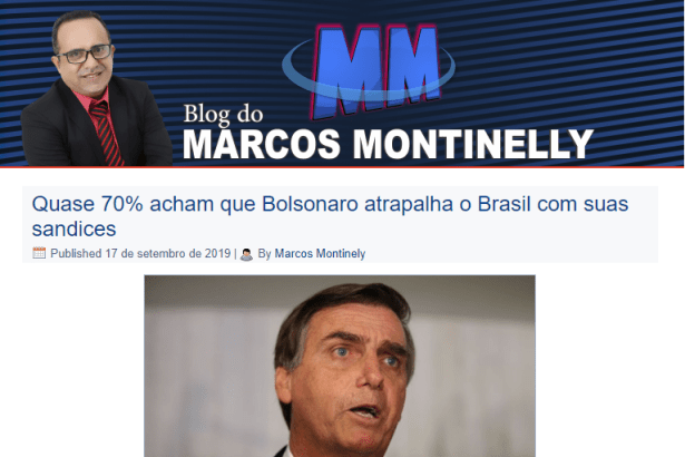 Blog do Marcos Montinelly divulga pesquisa nacional realizada pela Paraná Pesquisas sobre a forma de comunicação do Presidente Jair Bolsonaro