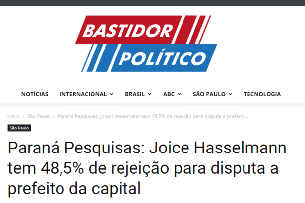 Bastidor Político divulga pesquisa realizada no município de São Paulo sobre a situação eleitoral para as eleições Municipais de 2.020