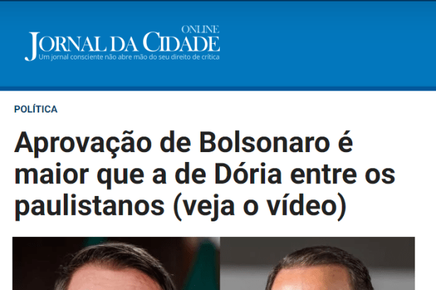 Jornal da Cidade Online divulga pesquisa realizada pela Paraná Pesquisas