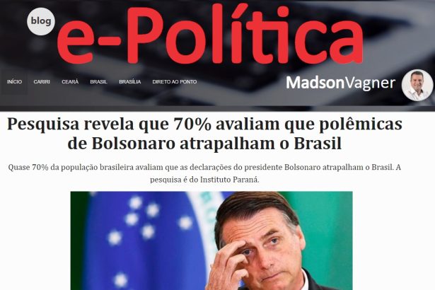 Blog e-Política divulga Pesquisa Nacional sobre declarações de Jair Bolsonaro